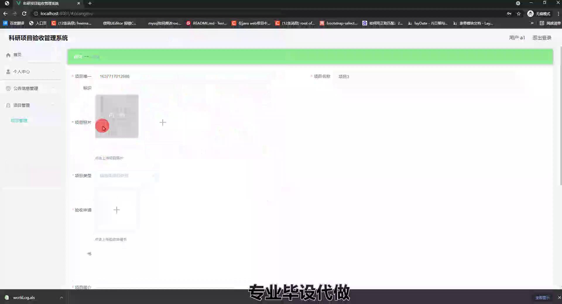 springboot 科研项目验收管理系统